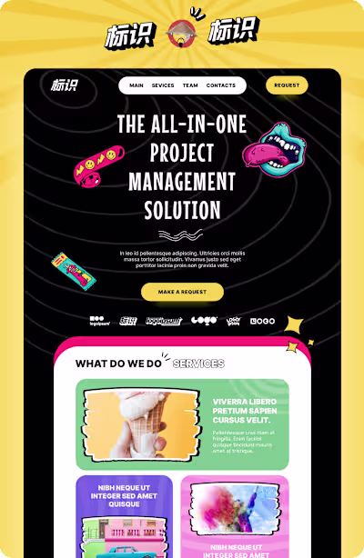 NName Landing Page Design