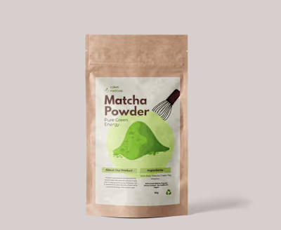 Would you buy this matcha? 👀🌱 I created this packaging con...