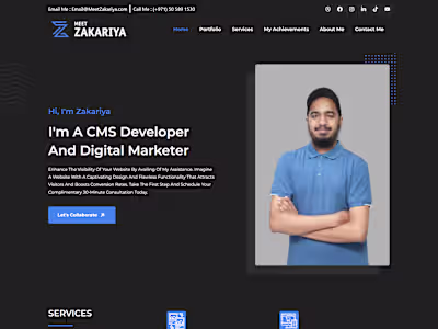 Personal Portfolio Website Using WordPress and Elementor
