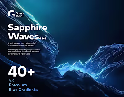 Sapphire Waves, Blue Gradients for Designers