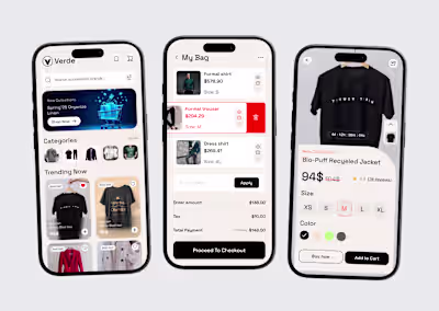 Fashion E-Commerce Mobile App UI