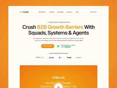 Copywritng, design and development for Framer website(ATQLeads)