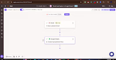 Email-to-Sheet Lead Tracker – Automate