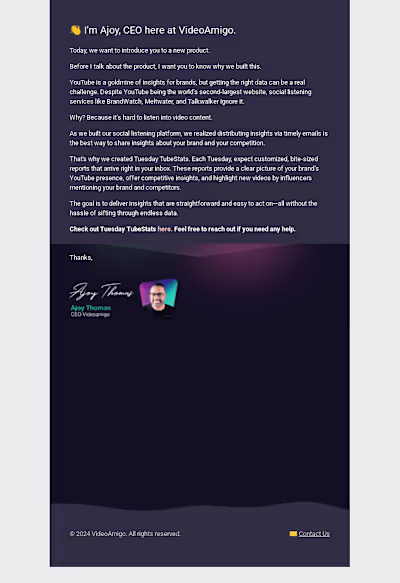 Product Announcement Email