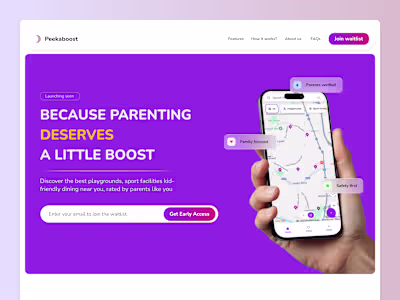 Landing page for Peekaboost