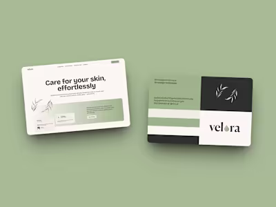 🌿 Skincare Hero Section UI Design A clean hero section conc...