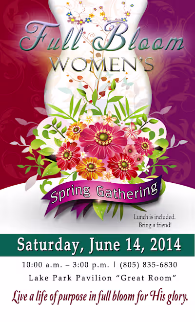 Full Blossom Women’s Spring Gathering Flyer