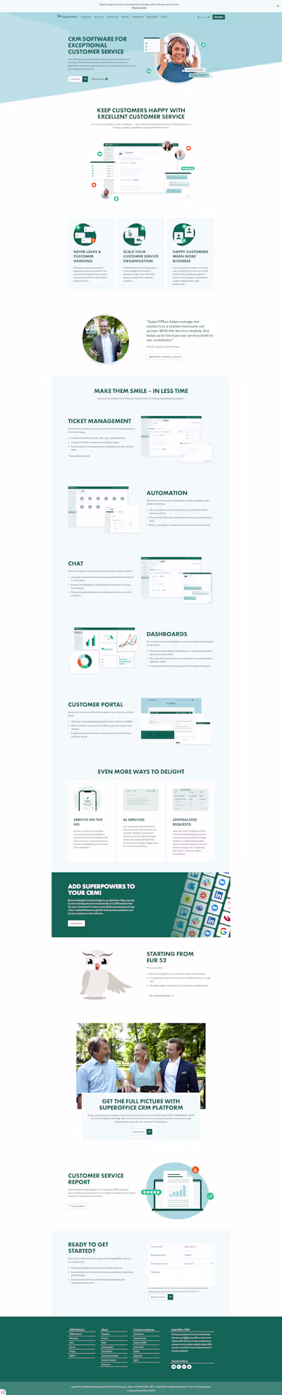 [Copy, Value Prop, Position] Product pages for CRM suite