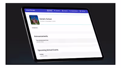 School Manager Template Implementation