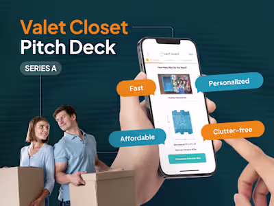 Valet Closet Pitch Deck Redesign