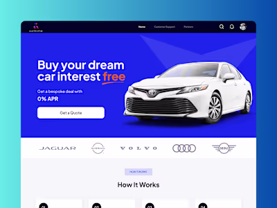 Web Design: Alltruysm, interest free car finance