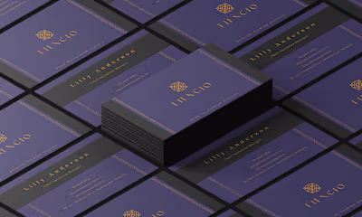 Business Card Design and 3D mockup Design