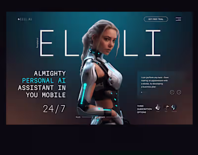 Website Elli Ai on Behance