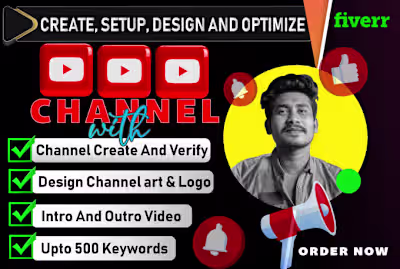 I will set up youtube channel with all necessary and proper SEO
