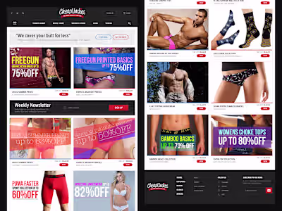 CheapUndies – Daily Deal Ecommerce UI