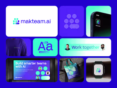Branding design for MakteamAI Makteam AI is a modern team co...