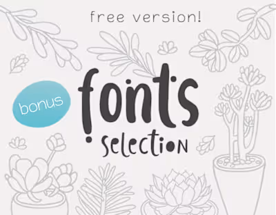 3 FREE FONTS + bonus