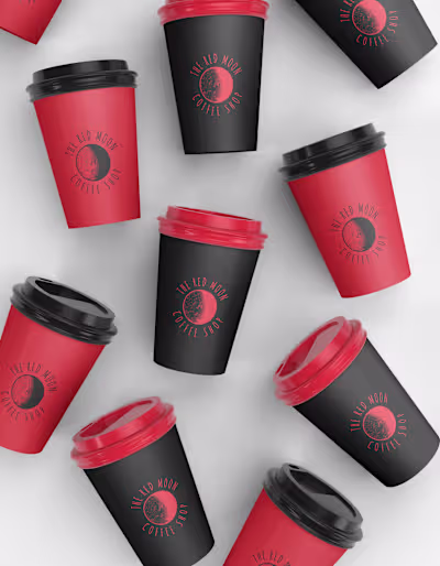 THE RED MOON COFFEE SHOP ::  Branding and logo