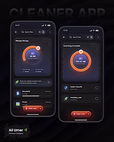 𝗖𝗹𝗲𝗮𝗻𝗲𝗿 𝗔𝗽𝗽 𝗨𝗜/𝗨𝗫 𝗖𝗮𝘀𝗲 𝗦𝘁𝘂𝗱𝘆,