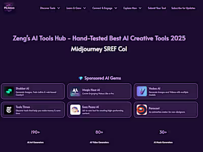 A directory listing all the AI creative tools I’ve tested.