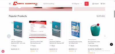 Campusessentials E-commerce website building project