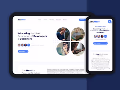 EduNest E-Learning Landing Page