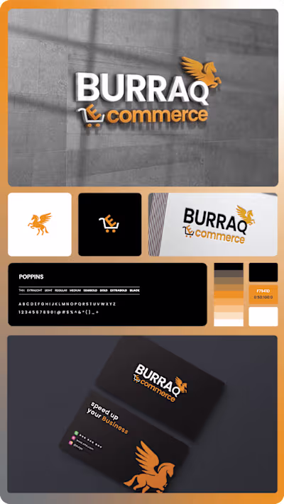 Burraq E Commerce | Logo & Business Card Design