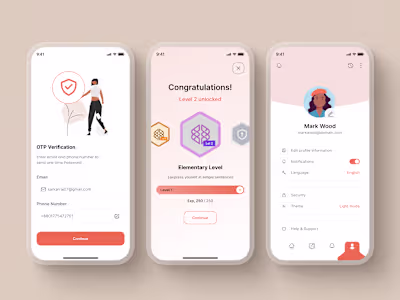 Brain Training App UI/UX Design Exploration