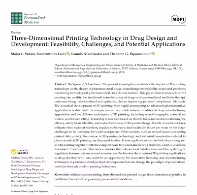 3D Printing in Pharmaceutical Drug Design: A Review
