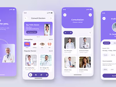 Healthcare app design