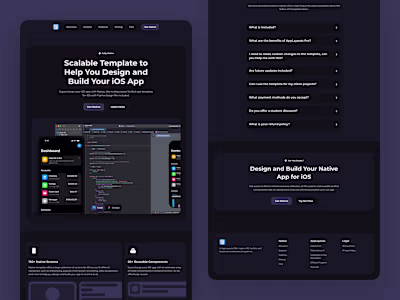 Native for iOS - Landing Page in Framer