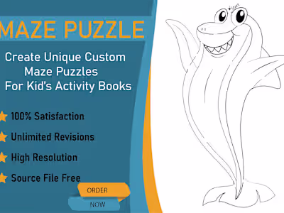 I will design unique mazes, crossword, and word search puzzles