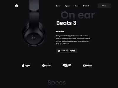 05_Project- Beats Landing Page