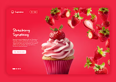Cupcake website - Figma interactions