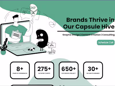 The Brand Capsule Website design. Designed and developed a s...