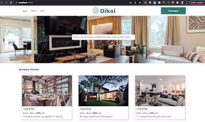 Real Estate Decentralized App