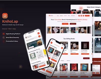 KnihoLap Book Reading App & Website – UI/UX Case Study