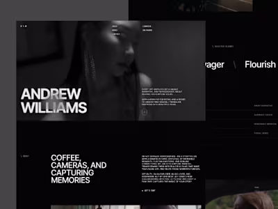 AWilliams - Videographer | Framer Website