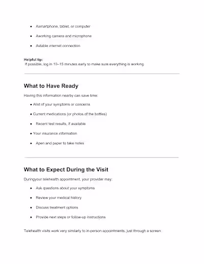 Telehealth Patient Education Starter Kit