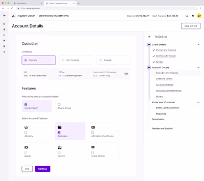 Next-Gen Wealth Platform: New Account Opening