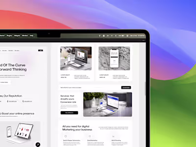 Modern, Sleek, Elegant Web UI/UX design 