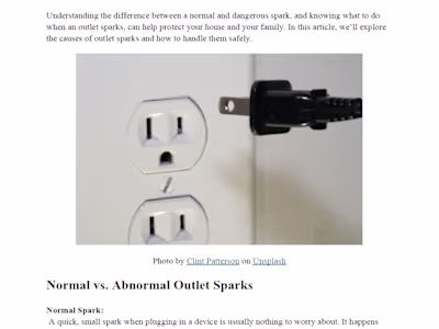 Understanding and Handling Electrical Outlet Sparks
