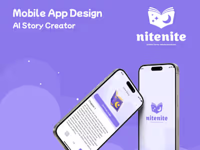 UI/UX Design for AI-driven Story Creator App | Children's App