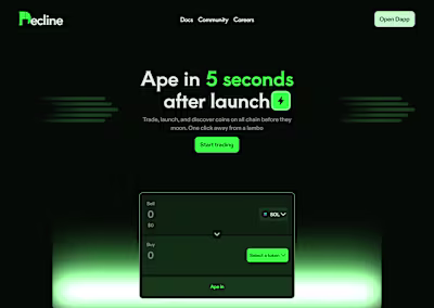 Web Design for Decline Cryptocurrency Exchange