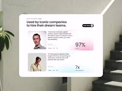 2 Rows Testimonials Sections - Web Redesign