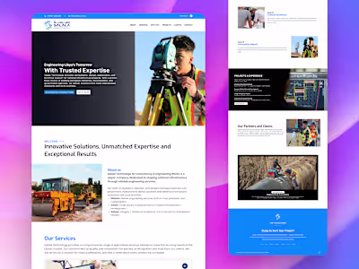 Salala Technology Landing Page Design