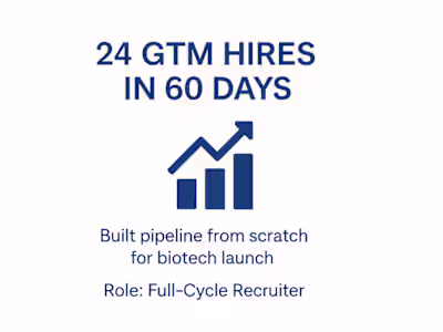 24 GTM Hires in 60 Days for Biotech Launch