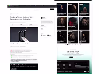Socioflow Customer Stories Landing Page Design