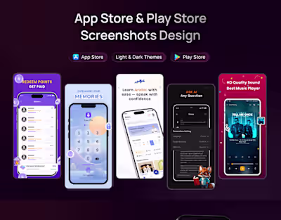 Engaging App Store & Playstore Screenshots | Mobile App