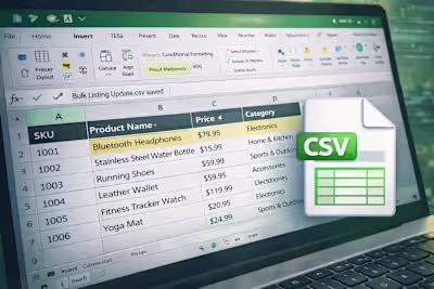 Product Listing Data Entry